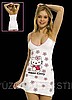 Bayan hello kittiy baskılı gecelik & Miss hello kittiy per printed