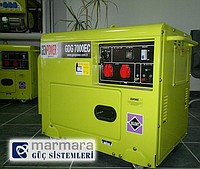 7kVA Dizel Marşlı Kabinli Portatif Genpower Jeneratör GDG 7000EC