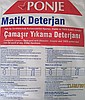 Ponjematik Çamaşır Makinası Deterjanı, Çamaşırhanede kullanıma uygun, Ağartıcı, Enzim ve TEAD katkıl