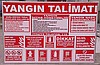 100x150 cm Yangın Talimatı Güvenlik Tabelası