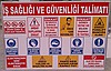 100x150 cm İş Sağlığı ve Güvenliği Talimatı Güvenlik Tabelası