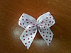 1 cm, baskılı kurdeleden kelebek,