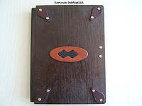 Ahşap defter  (deri işlemeli)
