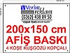 200x150 cm 440 gr Vinil Branda Afiş