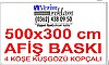 500x300 cm 440 gr Vinil Branda Afiş