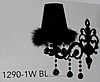 1290-1W BL DİVA SİYAH DUVAR AVİZESİ