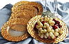 7 PARÇA, ALTIN RENKLİ, PASTA & MEYVE TABAĞI SETİ