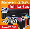 CANON MG 2150 FOTOKOPİLİ YAZICI BİTMEYEN KARTUŞ ŞEFFAF TANK