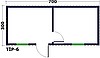 (TİP-6) 3,00 x 7,00 M / 2 ODA TEK GİRİŞ KONTEYNER