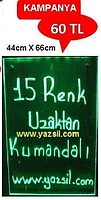 YAZ SİL NEON TABELA UZAKTAN KUMANDALI 44cm X 66cm