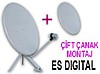 ÇİFT ÇANAK UYDU MONTAJI / AYARI 45 TL