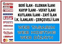 Sabah gazetesi, Hürriyet Gazetesi, Posta Gazetesi, Zaman Gazetesi, Seri ilan, Eleman ilani,Zayi ilan
